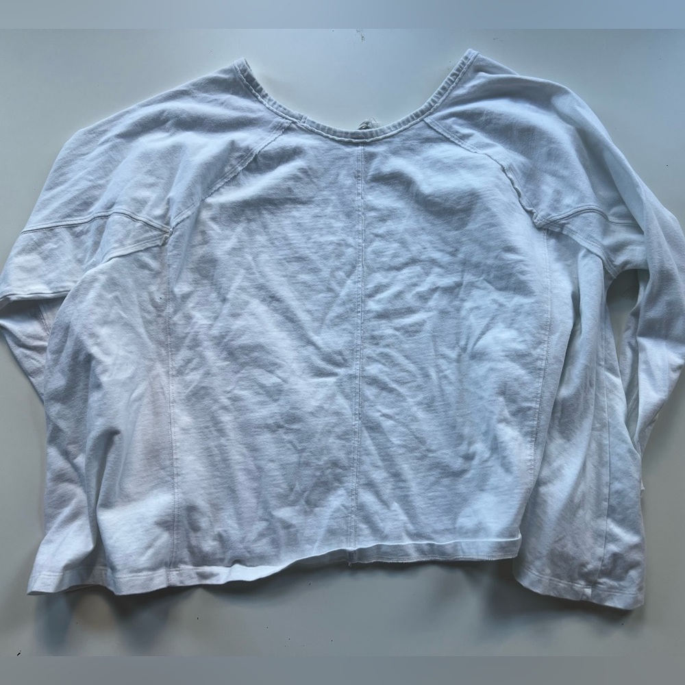 Free People White Flowy Top